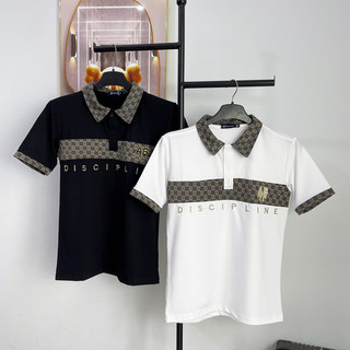 Áo Thun POLO Nam Cổ Bẻ Cotton PHỐI HOẠ TIẾT CHỮ THÊU PLTN