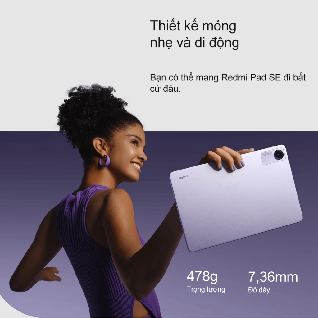 Máy Tính Bảng Xiaomi Redmi Pad SE 6GB/8GB+128GB | Màn hình 11 inch 90Hz | Thân máy kim loại | Pin trâu tablet | BigBuy360 - bigbuy360.vn