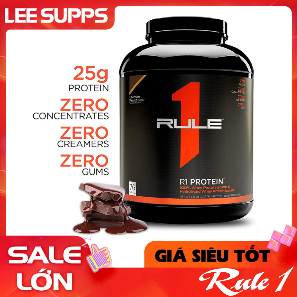 Whey RULE 1 PROTEIN 5 LBS 70 lần dùng - WHEY RULE 1 sữa dành cho người tập Gym
