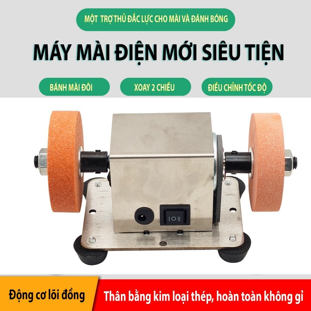 Máy mài 2 đá mini V2