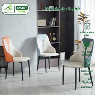 Bộ bàn ăn 4 ghế dragon khung k24 SmartHomes GA09