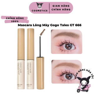 Mascara lông mày Gogo Tales định hình màu tự nhiên lâu trôi Chống phai màu mascara chất lỏng GT666 đầu chải mềm 5g