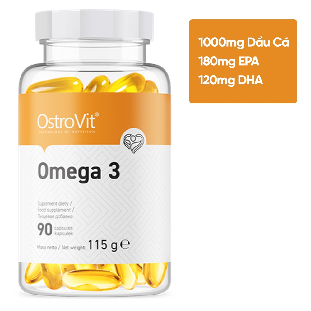 Viên Uống Dầu Cá Ostrovit Omega 3, Bổ Sung EPA / DHA