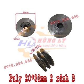 Puly 20*80mm 2 rãnh B puly các loại phụ tùng máy nông nghiệp