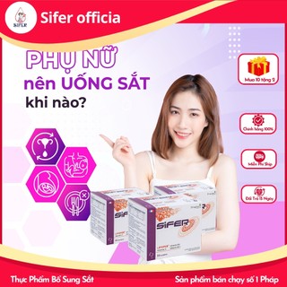  Chính Hãng Sắt Sifer, Bổ sung sắt cho cả gia đinh, (Hộp 30 gói & 60 gói)