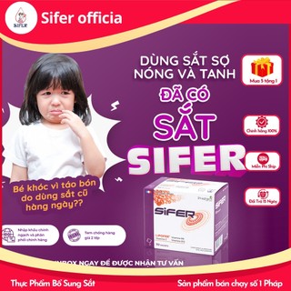  - Sắt Sifer thực phẩm hỗ trợ bổ sung sắt cho bà bầu (hộp 30 gói - 60 gói)