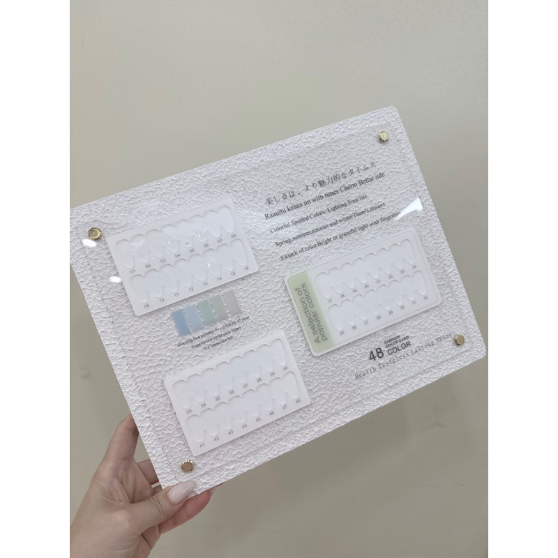 Bảng mẫu móng mika 48 màu cao cấp ( kèm móng )