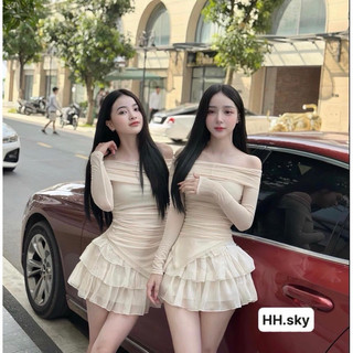 set váy trễ vai