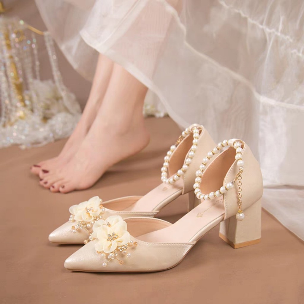 Giày GXC133 cao gót 7cm tươi sáng nổi bật tinh tế thời trang nữ | BigBuy360 - bigbuy360.vn