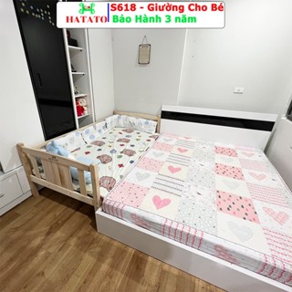 Giường Ngủ Cho Bé S618 Hatato Size 1mx2m mẫu giường ghép cho bé dùng đến 15 tuổi