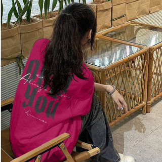 2024 vintage áo phông nữ form rộng Quả thanh long thư logo in ấn cổ tròn dáng rộng áo thun 100%cotton local brand