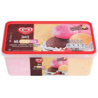 [SHIP HỎA TỐC] Kem hộp socola vani dâu Wall's 3in1 Neopolitan 760ml