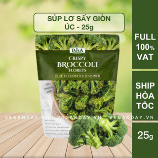 Snack súp lơ xanh sấy giòn của úc dj&a crispy broccoli florets