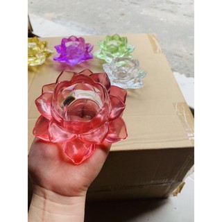 đế đèn cầy sáp nến đá lưu ly đồ thờ cúng đế sen