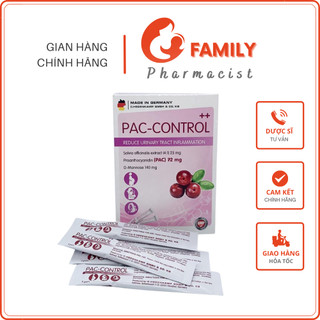 Pac-control - giúp lợi tiểu, hỗ trợ giảm nguy cơ viêm đường tiết niệu, bàng quang