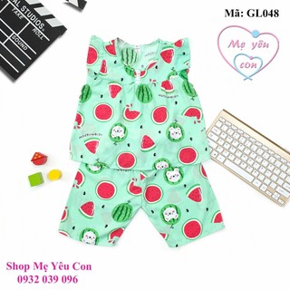 Bộ lửng bé gái Size 14 Tole/lanh 2 da loại 1 có nút cài trước cổ áo. Được chọn mẫu.