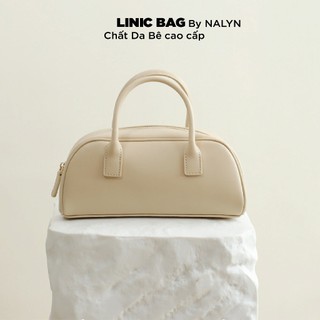 Túi xách nữ nalyn linic màu begie da thật