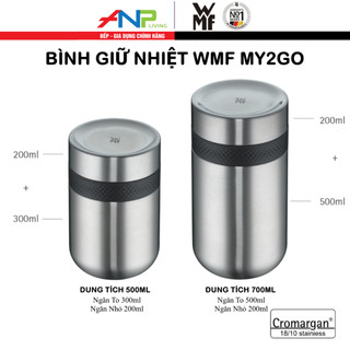 Bình Ủ Cháo, Bình Giữ Nhiệt WMF MY2GO (Bình Đựng Thức Ăn Dung Tích 500ml - 700ml)
