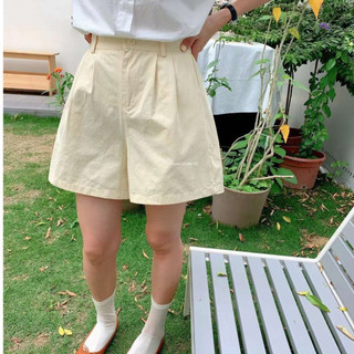 Quần short thô kaki chất đanh mịn ống rộng cạp chun sau lưng, quần sooc đùi thô mềm lưng thun thoải mái đi chơi Hàn Quốc