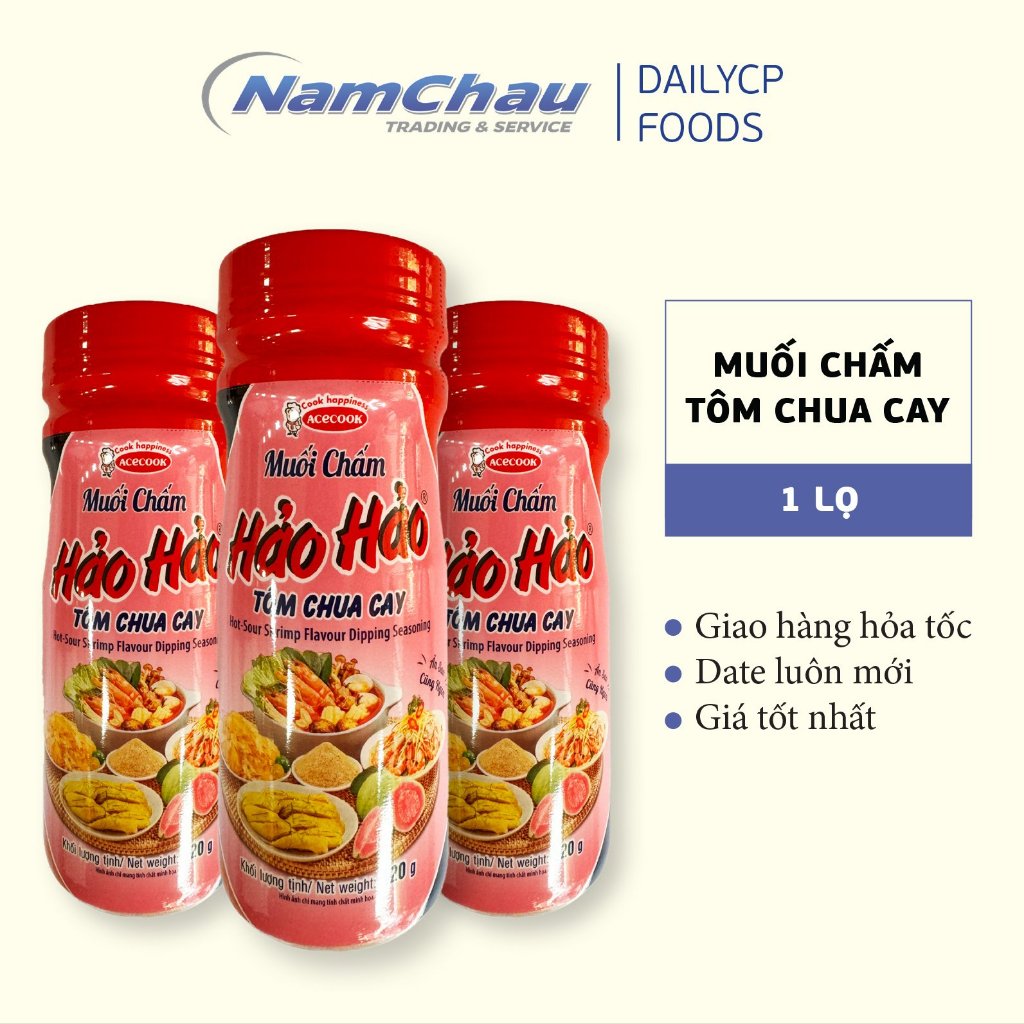 Muối chấm Hảo Hảo tôm chua cay hũ 120g [HN giao hỏa tốc]
