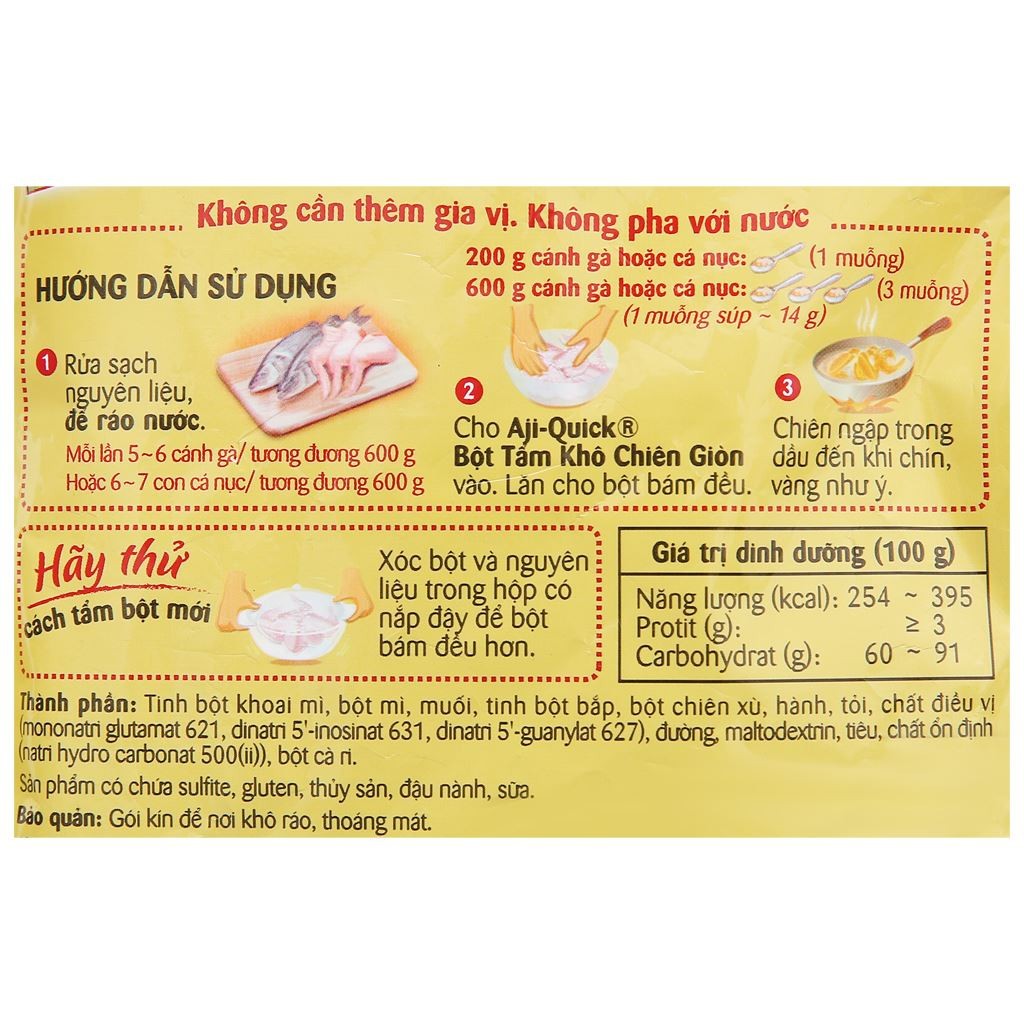 Bột chiên giòn Aji-Quick gói 42g [HN giao hỏa tốc] - Ảnh 3