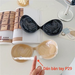  ÁO BRA DÁN NÂNG NGỰC SILICON CÀI TRƯỚC KHÔNG GỌNG HÌNH BÀN TAY 