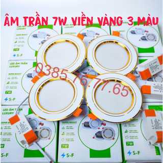 Đèn âm trần 7w 3 chế độ màu - đèn ốp trần phòng khách AT 02 ,đã bao gồm chấn lưu, nguồn rời - MUA 10 TẶNG 1