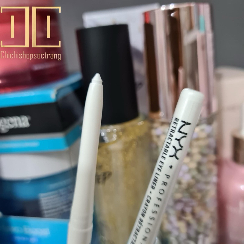 Chì trắng Nyx Retractable Eye Liner trang điểm kẻ mí mắt chì mượt dễ kẻ bám tốt chì vặn không gọt