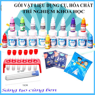 Đồ chơi dụng cụ thí nghiệm khoa học - gói vật liệu dụng cụ, hóa chất dùng cho thí nghiệm khoa học trẻ em