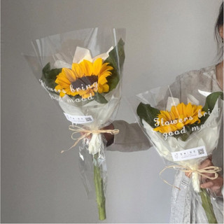 Túi Kính Trong Suốt Đựng Bó Hoa có họa tiết Chữ, set  50 cái