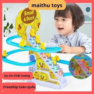 Đồ chơi vịt leo cầu thang - cầu trượt vịt vàng leo thang phát nhạc cực vui tai cho bé yêu