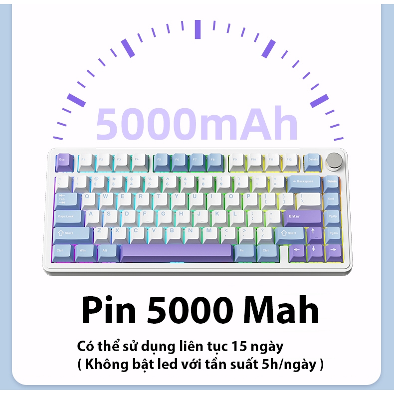 Bàn phím cơ không dây Attack Shark X85 - Led RGb - Gasket Mount - Có hot-swap - Mạch 5 pin - Màn LED - App Marco | BigBuy360 - bigbuy360.vn