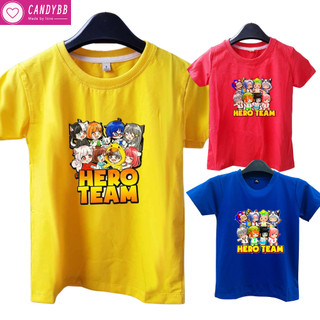 Áo thun màu bé trai hình Hero Team