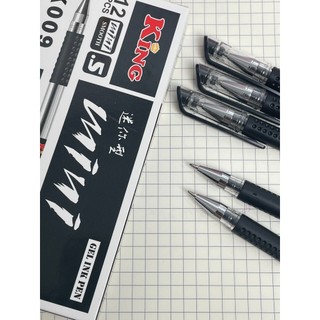 Hộp 12 cây bút viết gel mực nước mini king k009 ngòi nhỏ 0.5mm