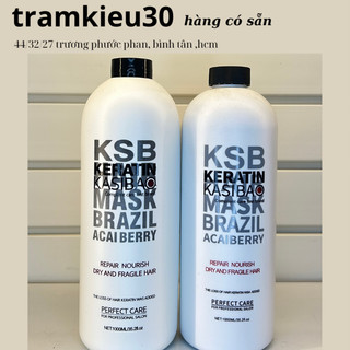 Keratin kasibao ksb brazil acai berry thủy phân phục hồi tóc hư tổn nặng 1000ml