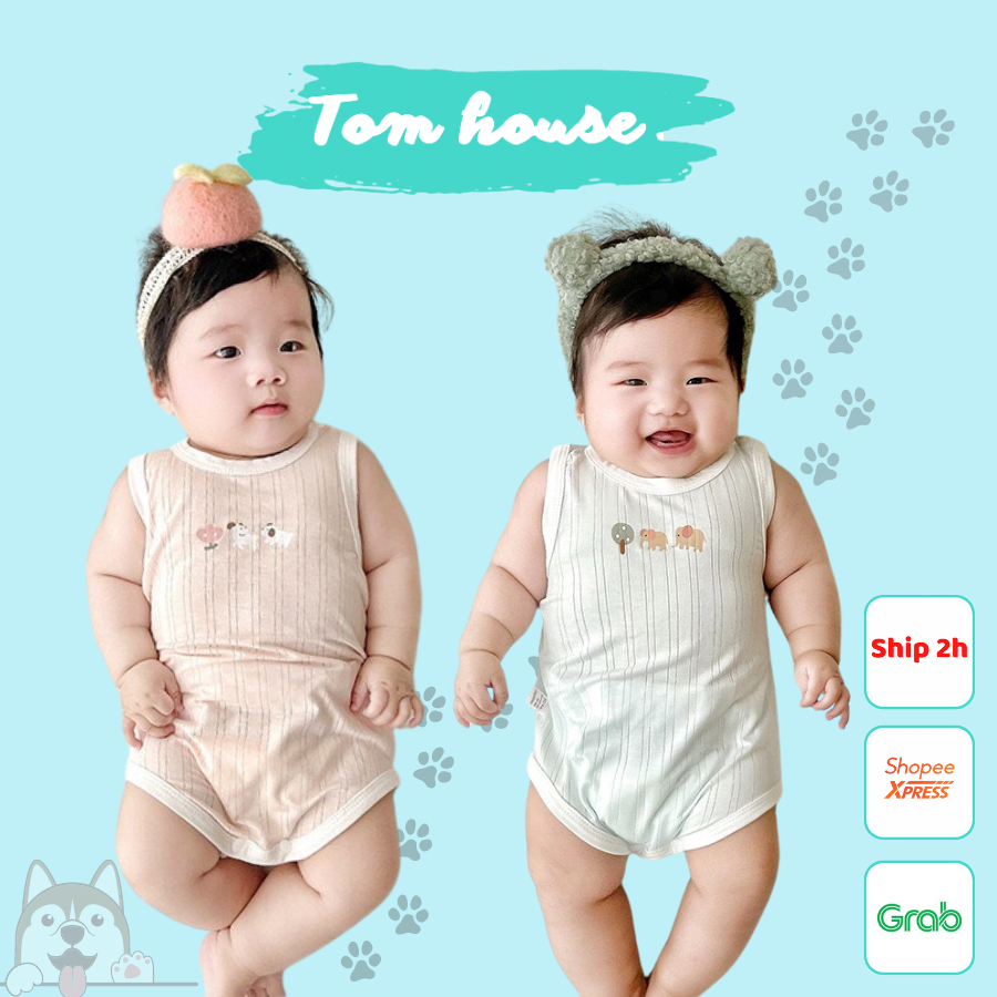 Body sơ sinh mùa hè bodysuit sát nách mỏng mát họa tiết đáng yêu cho bé 𝟐𝟗𝐁𝐃𝐒