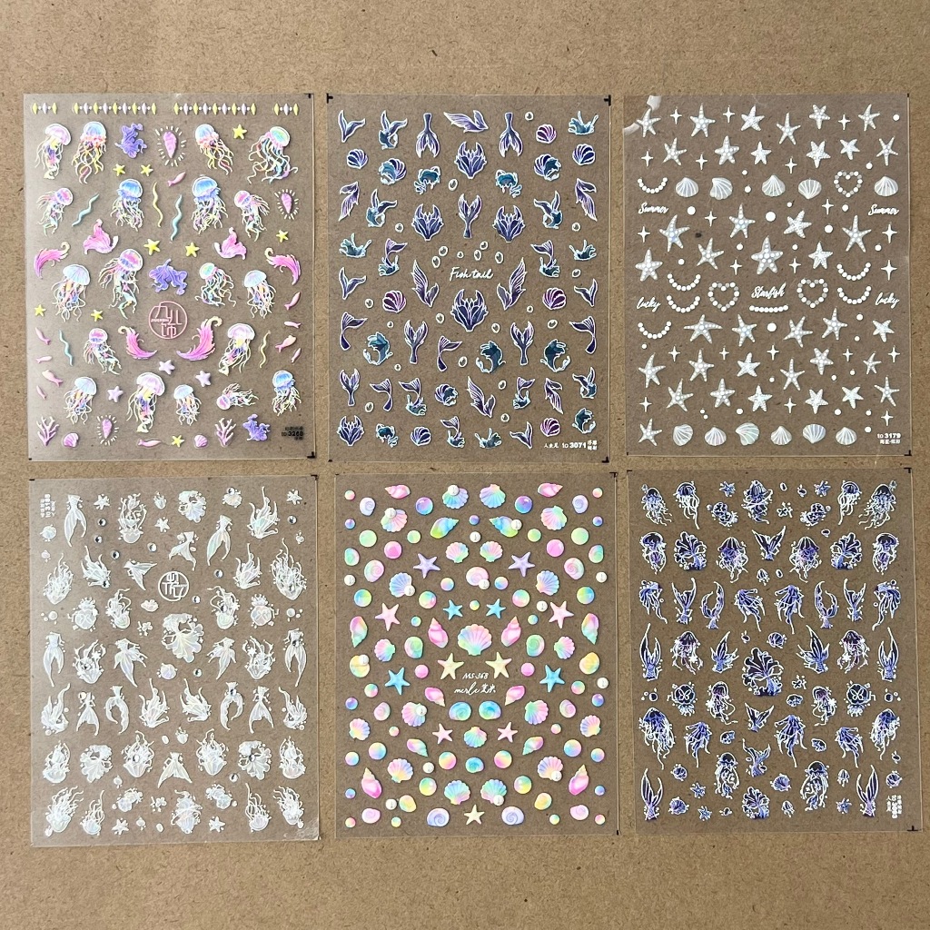 Sticker lụa dán móng, sticker dán móng đi biển cực đẹp