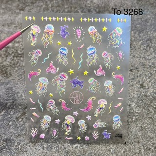 Sticker lụa dán móng, sticker dán móng đi biển cực đẹp