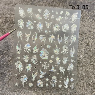 Sticker lụa dán móng, sticker dán móng đi biển cực đẹp