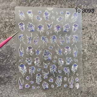 Sticker lụa dán móng, sticker dán móng đi biển cực đẹp