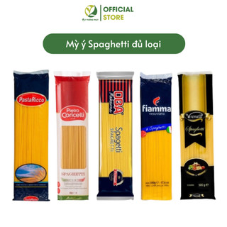 Mì Ý spaghetti 500g các loại, mỳ ý Spaghetti sợi tròn thơm ngon, dẻo dai dễ dàng chế biến