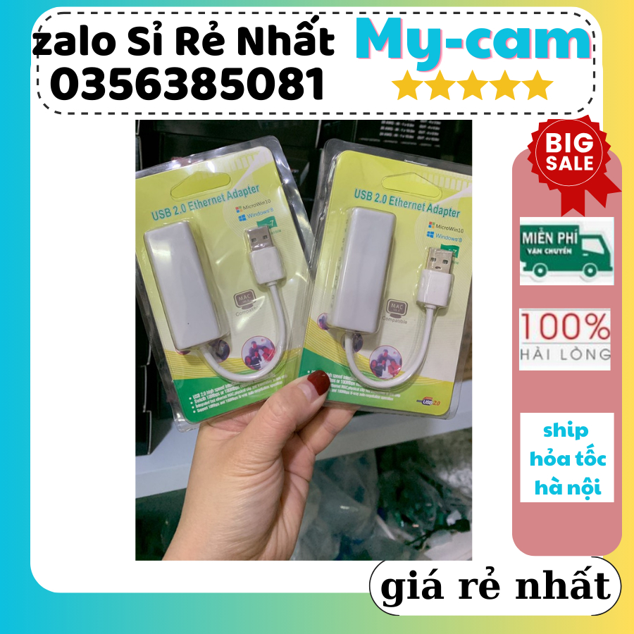 Dây Chuyển Đổi USB Sang Lan - USB To Lan (Trắng)