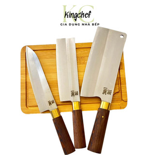 Bộ dao nhà bếp thép không rỉ độ bền cao cấp Aus8 siêu sắc King Chef