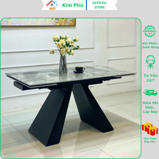 Bàn Ăn Mặt Đá Mở Rộng Thông Minh Cao Cấp Chân A, Nhập Khẩu Cao Cấp Hiện Đại, Free Ship TPHCM . .