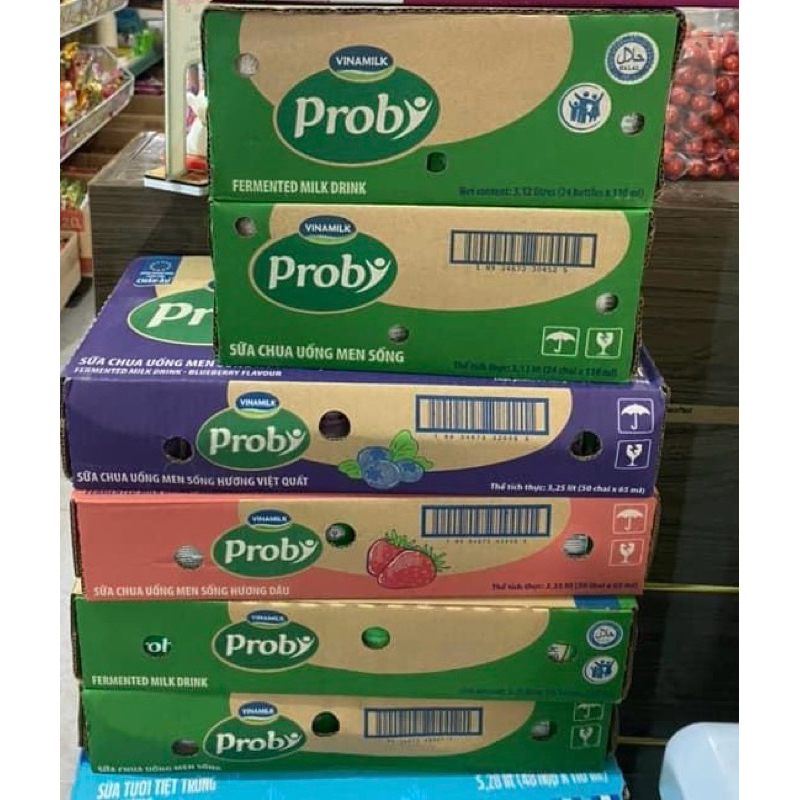 ( Hoả tốc ) Thùng Sữa Chua Uống lên men Proby 50 chai x 65ml date mới
