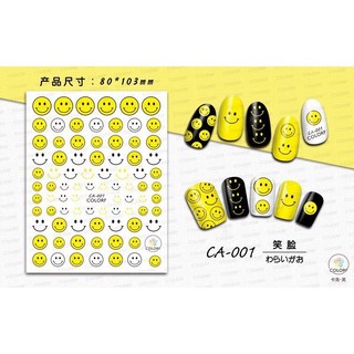 Sticker hình mặt cười chuyên dụng dán móng tay chân