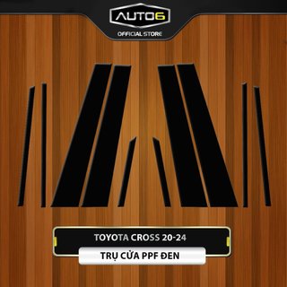 TOYOTA COROLLA CROSS 2020-2024: Phim PPF ĐEN BÓNG dán TRỤ CỬA - AUTO6 <Chống xước, che phủ các vết xước cũ