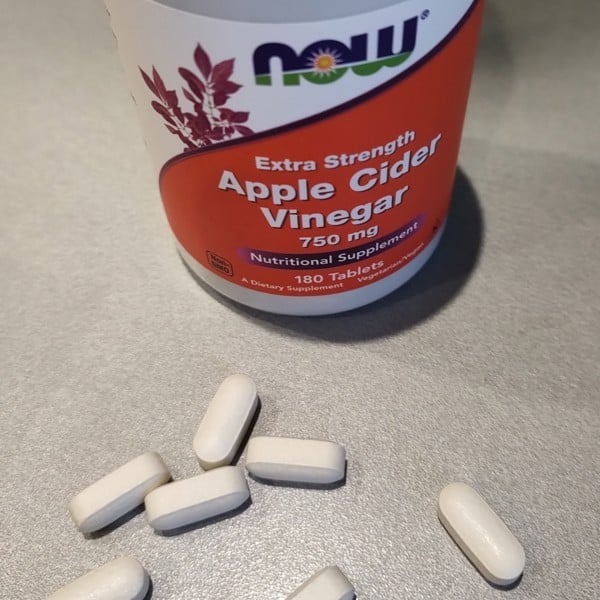 Viên uống giấm táo giảm cân Now Apple Cider Vinegar (180 viên) hỗ trợ giảm mỡ, cải thiện tiêu hóa