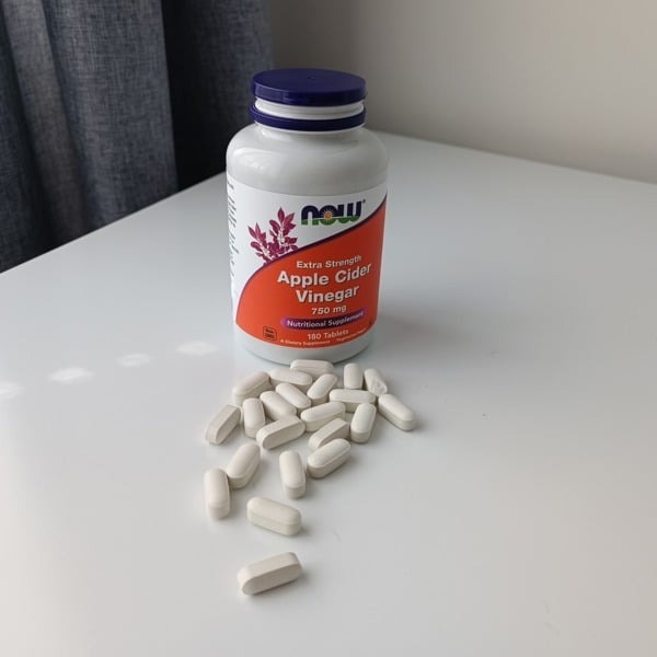 Viên uống giấm táo giảm cân Now Apple Cider Vinegar (180 viên) hỗ trợ giảm mỡ, cải thiện tiêu hóa