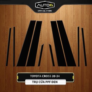 TOYOTA CROSS: Film PPF ĐEN BÓNG dán bảo vệ TRỤ CỬA - AUTO6- chống xước, che mờ đi các vết xước cũ